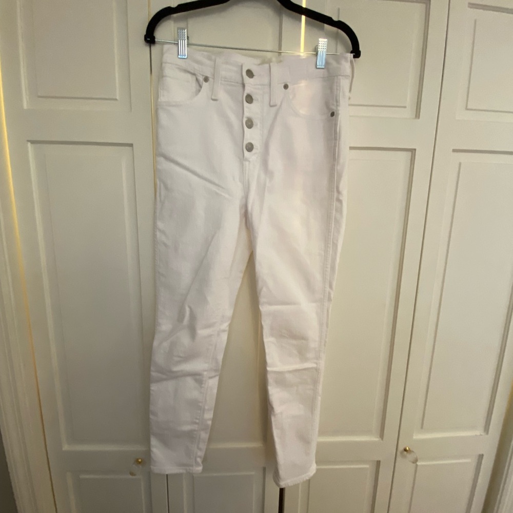 Madewell white skinny jeans!